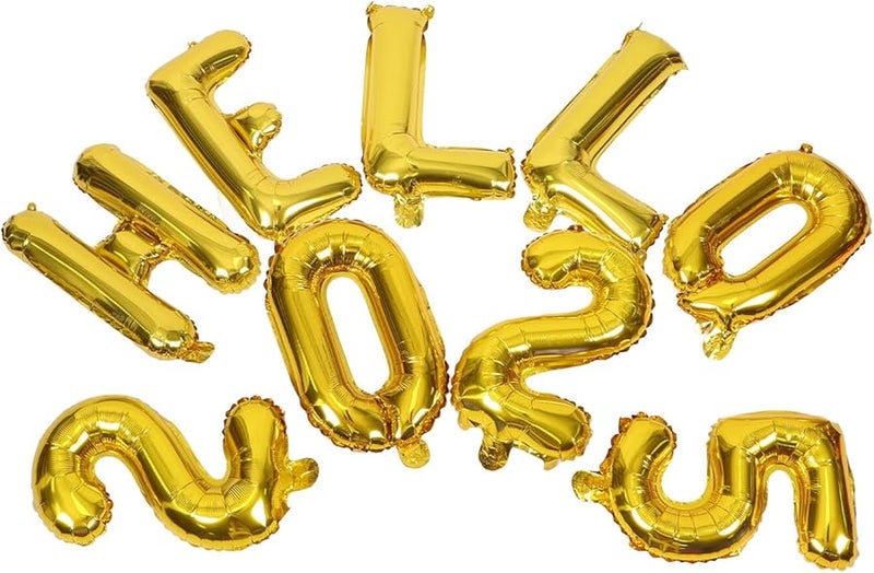 2025 Gold Foil Number Letter Balloons Set For New Year Eve Party Graduation Supplies - Image 1